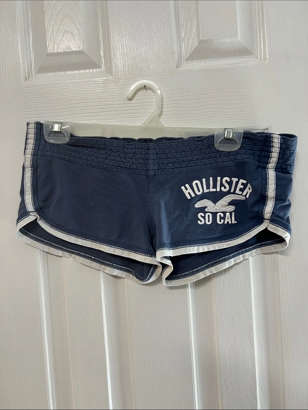 Hollister Y2K Navy Athletic Shorts with White Trim - Picture 1 of 3